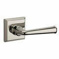 Baldwin Federal Lever Non Handed Passage with Traditional Square Rose, Polished Nickel PS.FED.R.TSR.141